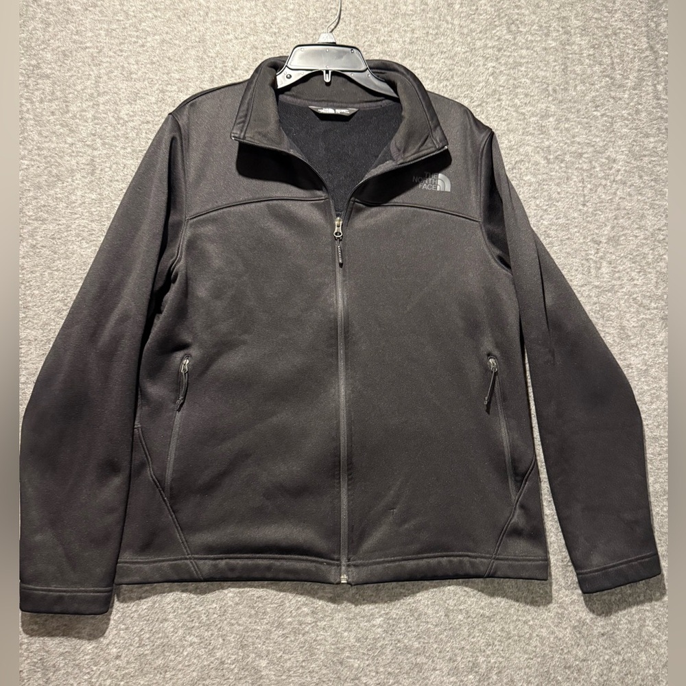 The North Face Schenley Jacket mens L black smooth fleece full zip soft pockets